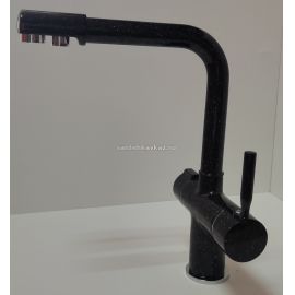 Смеситель кухонный HAIBA с подключением фильтра питьевой воды HB70088-Q4 Черный